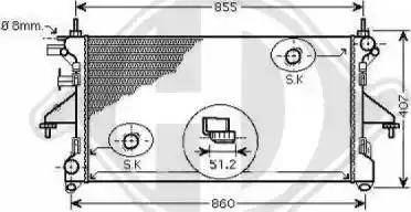 Diederichs 8348406 - Radiateur, refroidissement du moteur cwaw.fr