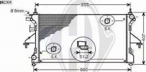 Diederichs 8348403 - Radiateur, refroidissement du moteur cwaw.fr