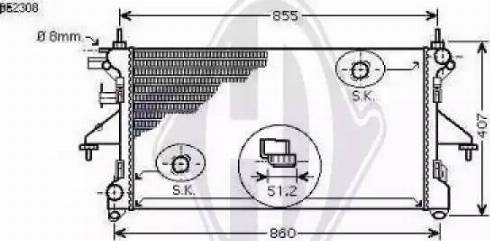 Diederichs 8348402 - Radiateur, refroidissement du moteur cwaw.fr