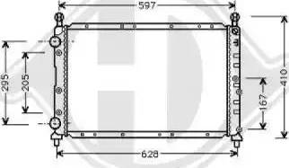 Diederichs 8304011 - Radiateur, refroidissement du moteur cwaw.fr