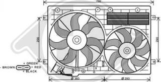 Diederichs 8229503 - Ventilateur, refroidissement du moteur cwaw.fr