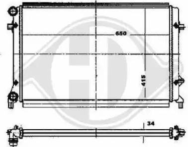 Diederichs 8221404 - Radiateur, refroidissement du moteur cwaw.fr