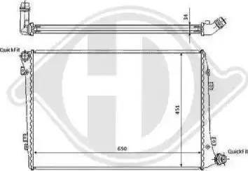 Diederichs 8221412 - Radiateur, refroidissement du moteur cwaw.fr