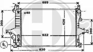 Diederichs 8768001 - Radiateur, refroidissement du moteur cwaw.fr