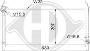 Diederichs DCC1128 - Condensateur, climatisation cwaw.fr