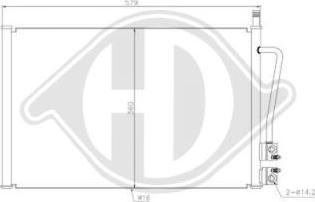 Diederichs DCC1171 - Condensateur, climatisation cwaw.fr