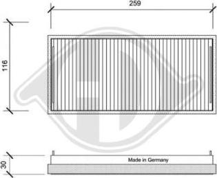 Diederichs DCI0019S - Filtre, air de l'habitacle cwaw.fr