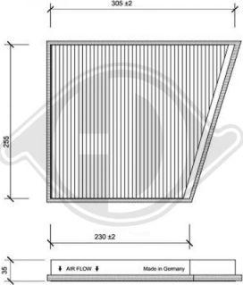 Diederichs DCI0119 - Filtre, air de l'habitacle cwaw.fr