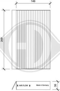 Diederichs DCI1196 - Filtre, air de l'habitacle cwaw.fr