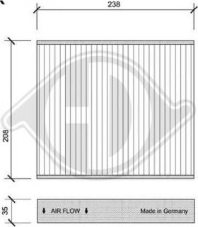 Diederichs DCI1103 - Filtre, air de l'habitacle cwaw.fr