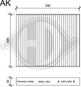 Diederichs DCI1184S - Filtre, air de l'habitacle cwaw.fr