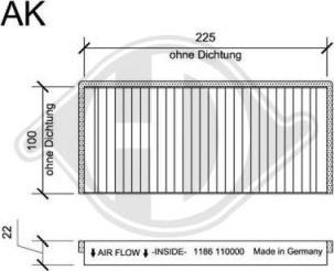 Diederichs DCI1186S - Filtre, air de l'habitacle cwaw.fr