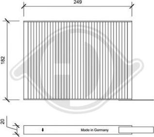 Diederichs DCI1182 - Filtre, air de l'habitacle cwaw.fr