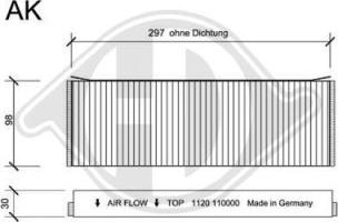 Diederichs DCI1120S - Filtre, air de l'habitacle cwaw.fr