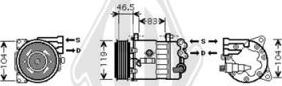 Diederichs DCK1454 - Compresseur, climatisation cwaw.fr