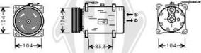 Diederichs DCK1458 - Compresseur, climatisation cwaw.fr