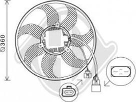 Diederichs DCL1230 - Ventilateur, refroidissement du moteur cwaw.fr