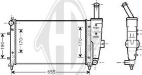 Diederichs DCM1971 - Radiateur, refroidissement du moteur cwaw.fr