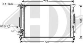 Diederichs DCM1448 - Radiateur, refroidissement du moteur cwaw.fr