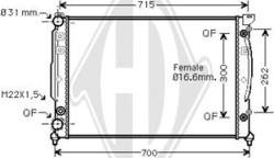 Diederichs DCM1450 - Radiateur, refroidissement du moteur cwaw.fr