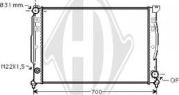 Diederichs DCM1451 - Radiateur, refroidissement du moteur cwaw.fr