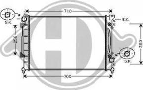 Diederichs DCM1460 - Radiateur, refroidissement du moteur cwaw.fr