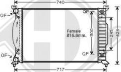 Diederichs DCM1467 - Radiateur, refroidissement du moteur cwaw.fr