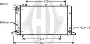 Diederichs DCM1430 - Radiateur, refroidissement du moteur cwaw.fr