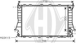 Diederichs DCM1438 - Radiateur, refroidissement du moteur cwaw.fr