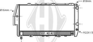 Diederichs DCM1428 - Radiateur, refroidissement du moteur cwaw.fr