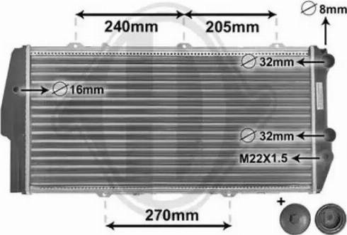 Diederichs DCM1422 - Radiateur, refroidissement du moteur cwaw.fr