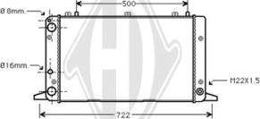 Diederichs DCM1427 - Radiateur, refroidissement du moteur cwaw.fr