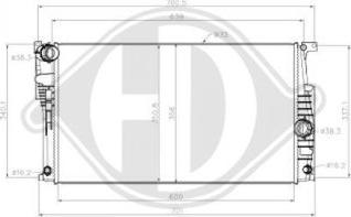 Diederichs DCM1598 - Radiateur, refroidissement du moteur cwaw.fr