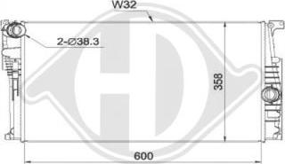 Diederichs DCM1597 - Radiateur, refroidissement du moteur cwaw.fr