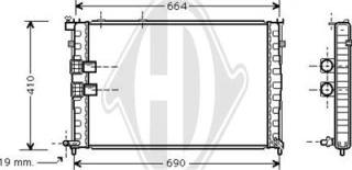 Diederichs DCM1698 - Radiateur, refroidissement du moteur cwaw.fr