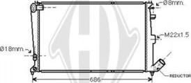 Diederichs DCM1664 - Radiateur, refroidissement du moteur cwaw.fr