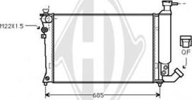 Diederichs DCM1661 - Radiateur, refroidissement du moteur cwaw.fr