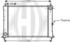 Diederichs DCM1381 - Radiateur, refroidissement du moteur cwaw.fr