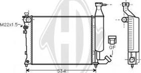 Diederichs DCM1709 - Radiateur, refroidissement du moteur cwaw.fr