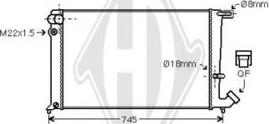 Diederichs DCM1705 - Radiateur, refroidissement du moteur cwaw.fr