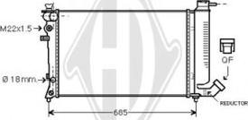 Diederichs DCM1701 - Radiateur, refroidissement du moteur cwaw.fr