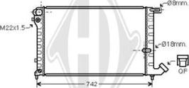Diederichs DCM1708 - Radiateur, refroidissement du moteur cwaw.fr