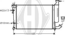 Diederichs DCM1714 - Radiateur, refroidissement du moteur cwaw.fr