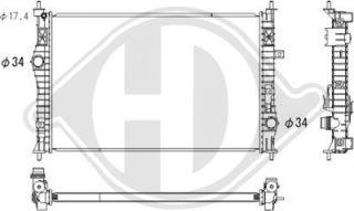 Diederichs DCM3940 - Radiateur, refroidissement du moteur cwaw.fr