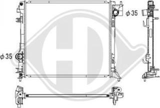 Diederichs DCM3932 - Radiateur, refroidissement du moteur cwaw.fr