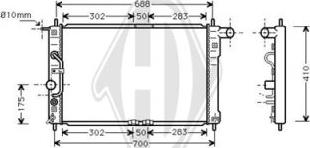 Diederichs DCM3587 - Radiateur, refroidissement du moteur cwaw.fr