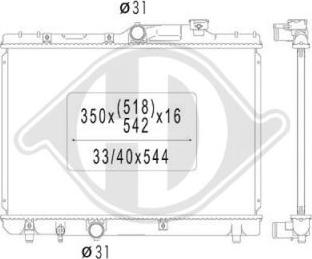 Diederichs DCM3150 - Radiateur, refroidissement du moteur cwaw.fr