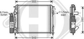 Diederichs DCM3841 - Radiateur, refroidissement du moteur cwaw.fr