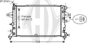 Diederichs DCM3877 - Radiateur, refroidissement du moteur cwaw.fr