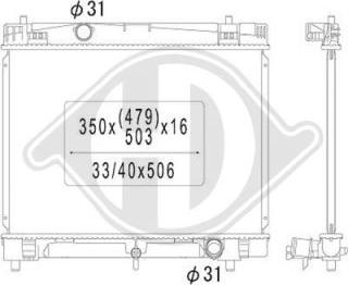 Diederichs DCM3315 - Radiateur, refroidissement du moteur cwaw.fr